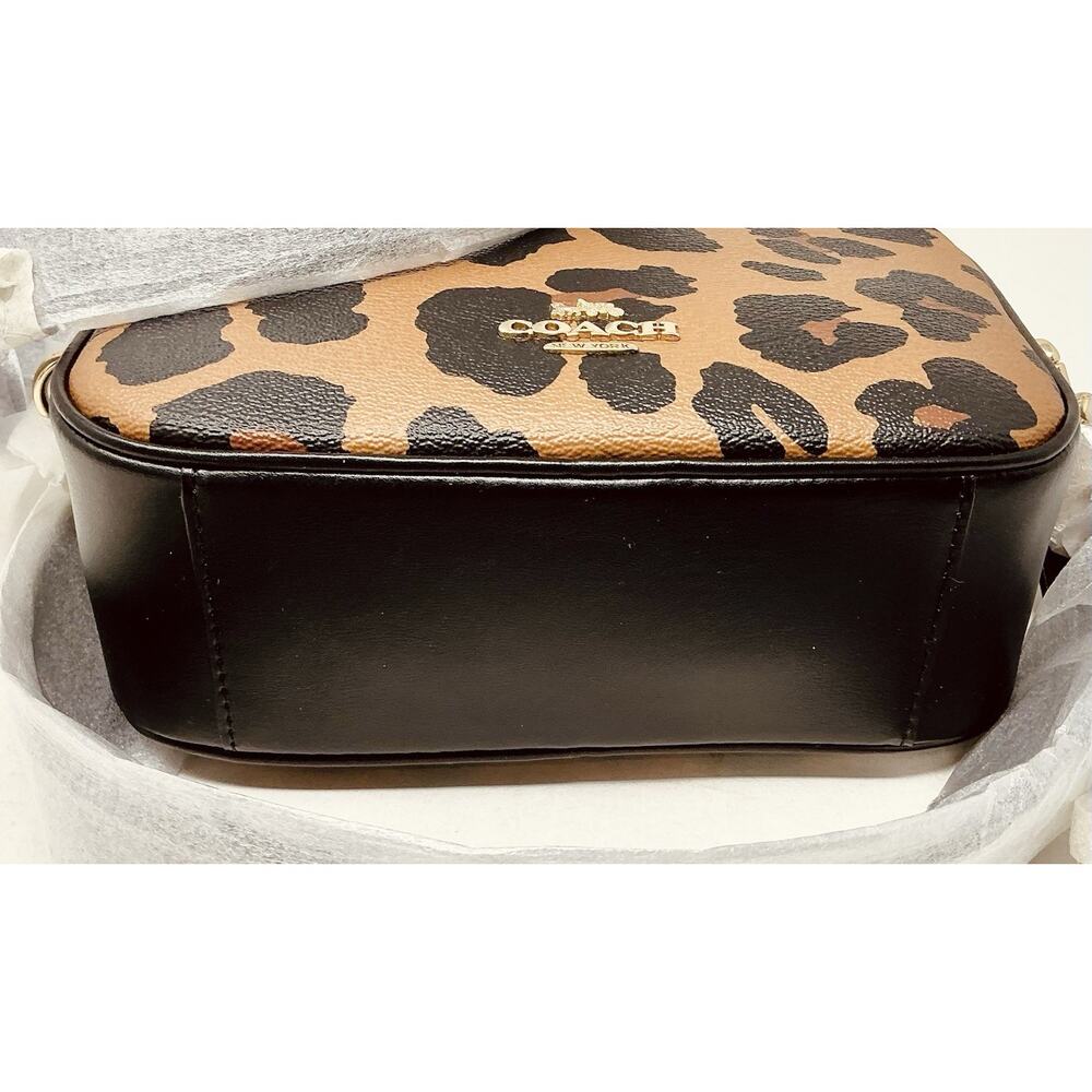Coach Jamie Jes 20 Crossbody Bag With Leopard Animal Print Authentic NWT - Picture 8 of 14